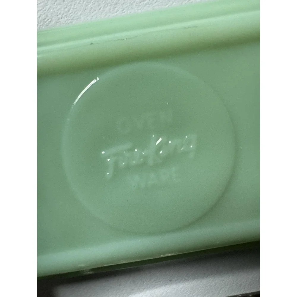 Fire King Jade 1/4 Lb Butter Dish with Lid Made In USA Vintage Oven Ware